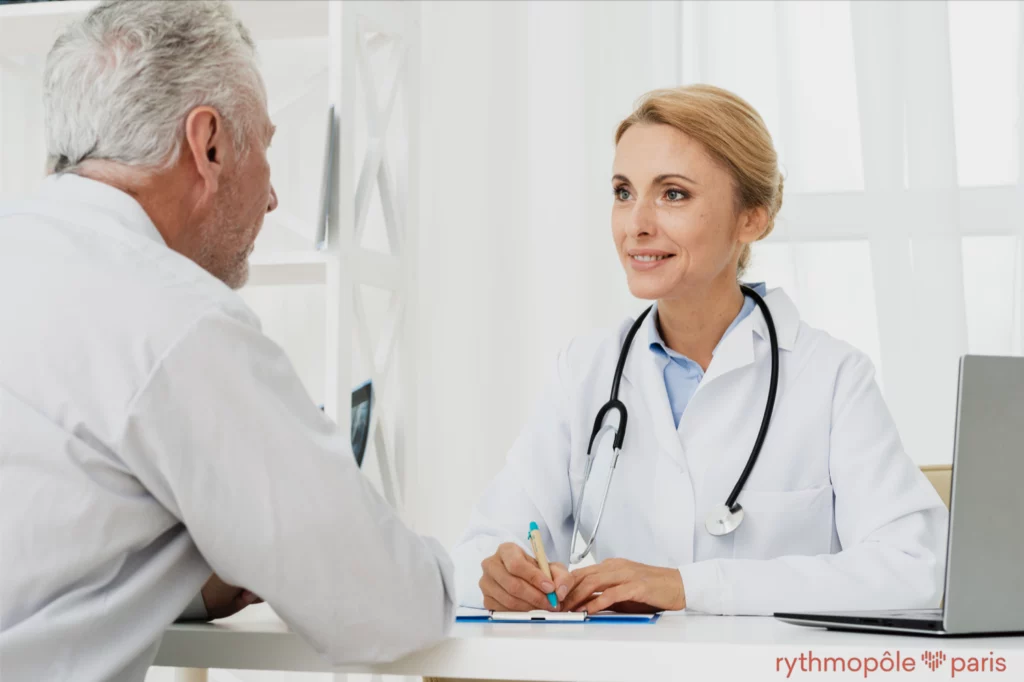 comprendre les médicaments de la fibrillation auriculaire : AOD (apixaban, rivaroxaban, dabigatran), warfarine, réduction de dose selon critères, anticoagulation ≥ 2 mois post-ablation