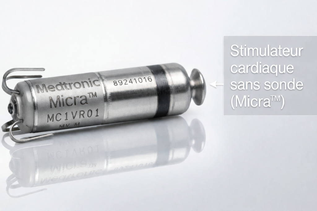 stimulateur cardiaque sans sonde Micra dispositif de stimulation cardiaque miniaturisé